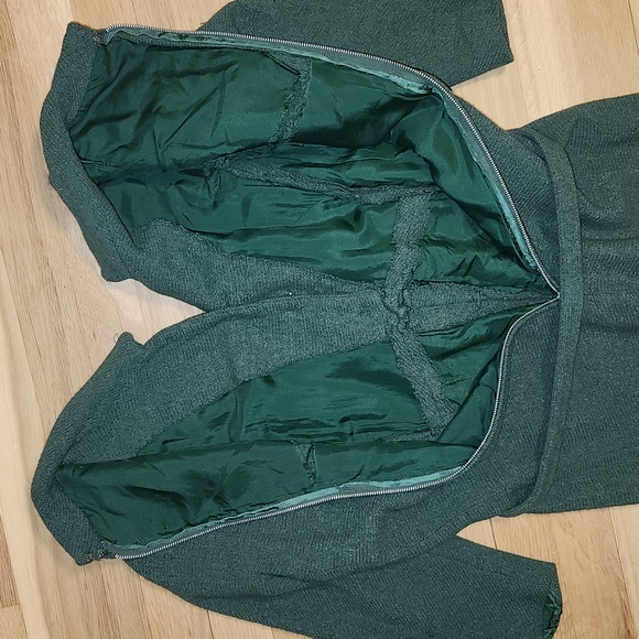 Vintage Forest Green Button-Up Midi Dress - Picture 9 of 9